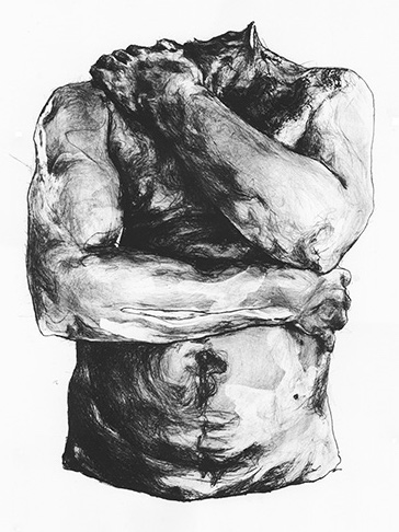 "Elle s'etait ajustée à ses manières brusques et égoïstes, les acceptants même comme la contrepartie de tous ces autres moments ou il se montrait généreux et fascinant." R. Banks - Lithographie - 2016