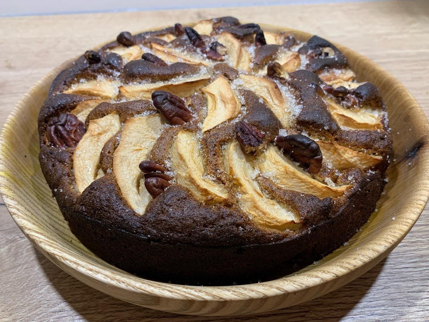Gateau moelleux pommes, poires et noix