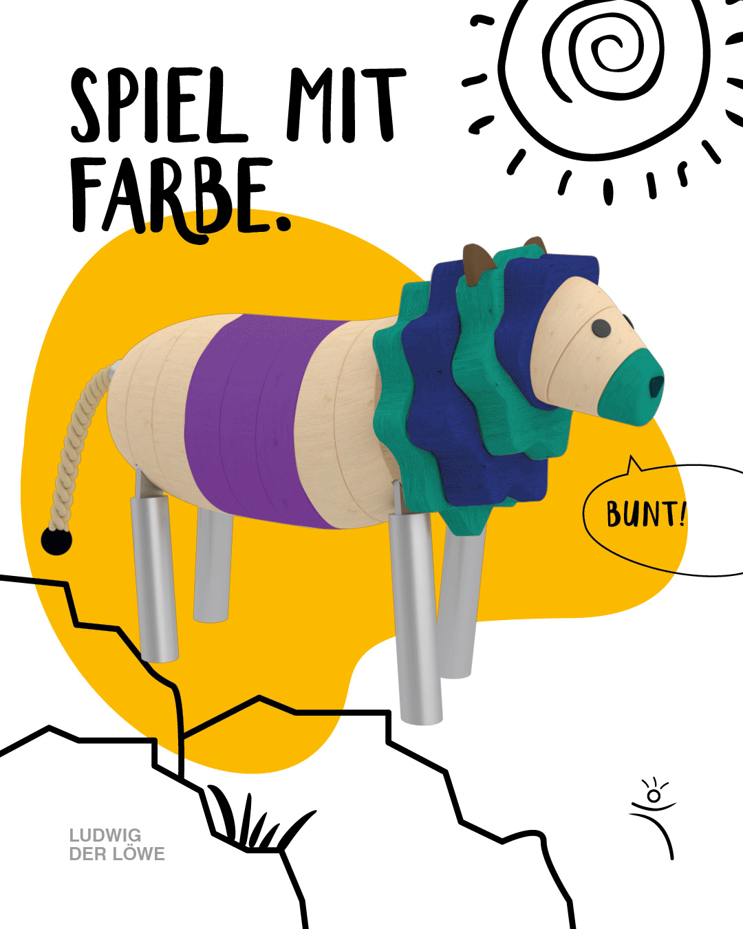 Löwe hat die Mähne schön