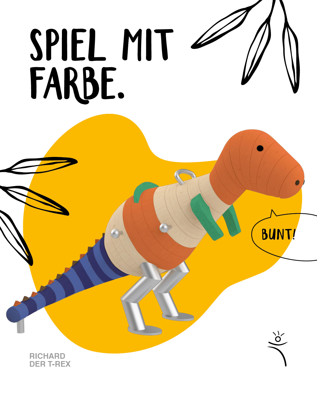 Dino im Farbrausch
