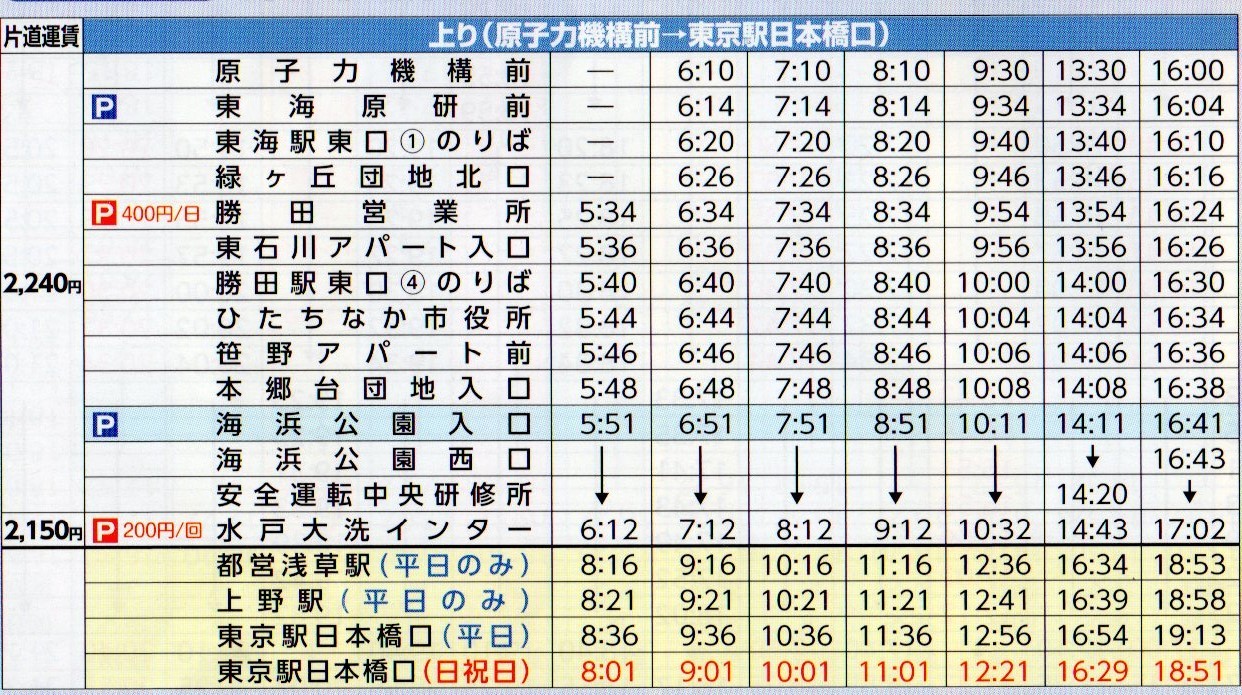 高速バス - 平磯館・歴史ある旅館へようこそ！