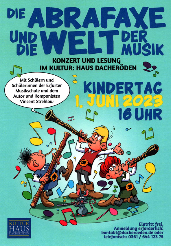 Kindertag: So klingt Abenteuer! - Die Abrafaxe und die Welt der Musik – 1. Juni 2023, Erfurt