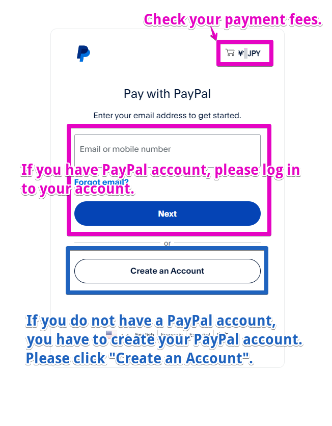 Figure 5. PayPal payment page.