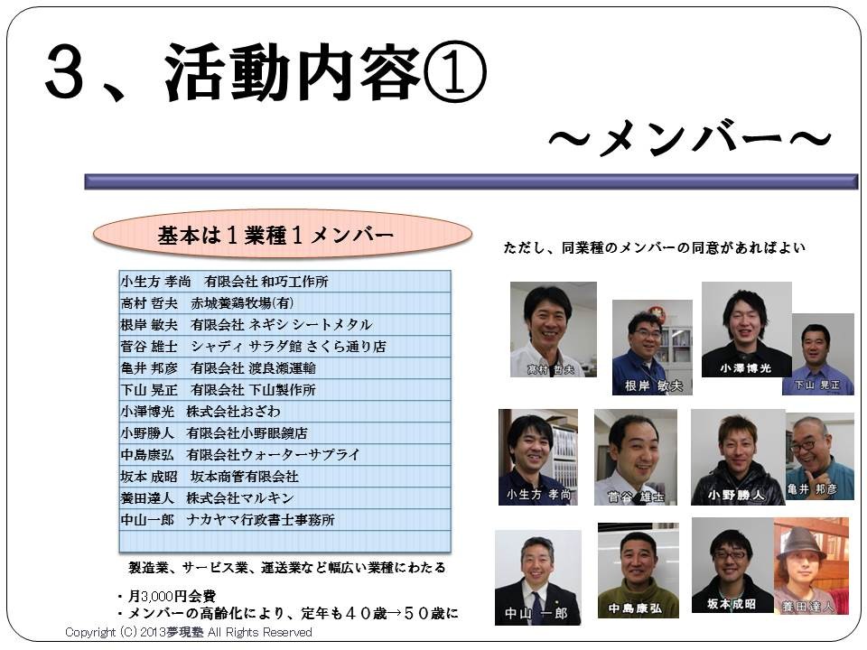 群馬 夢現塾 群馬県桐生市広域圏の異業種交流勉強会 夢現塾のホームページ