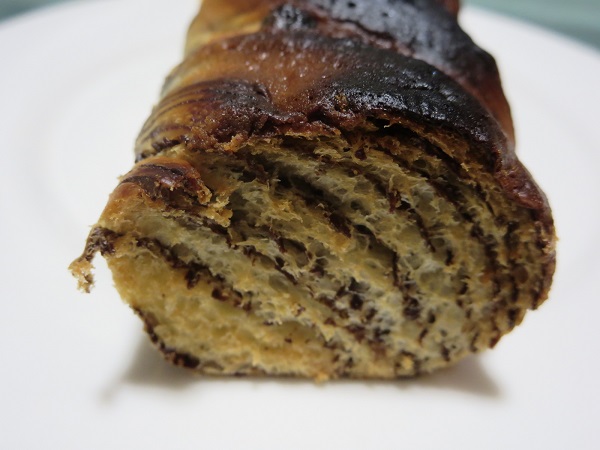 きたがわベーカリーのチョコ棒のトースト後の近影写真。