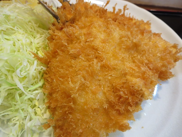 ゆきのアジフライの近影画像。