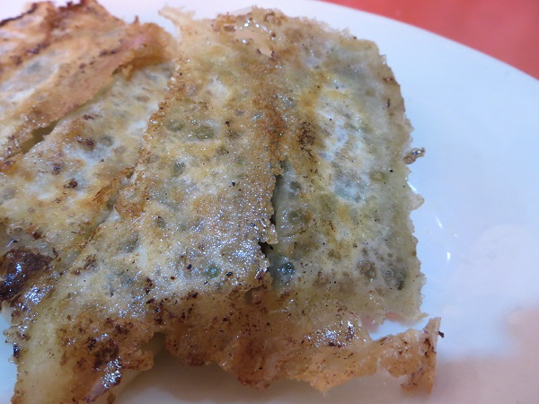 味達の餃子の近影画像。