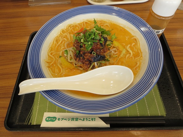 リンガーハットの麻婆なすの冷やし担々ちゃんぽんの全体画像。