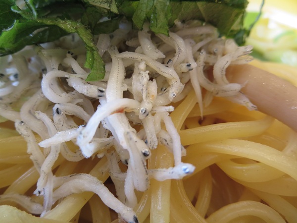 ガストのしらすとねぎの出汁醬油のしらすの近影画像。
