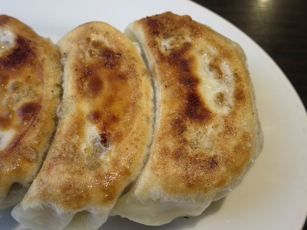 大上海の焼き餃子の近影写真。