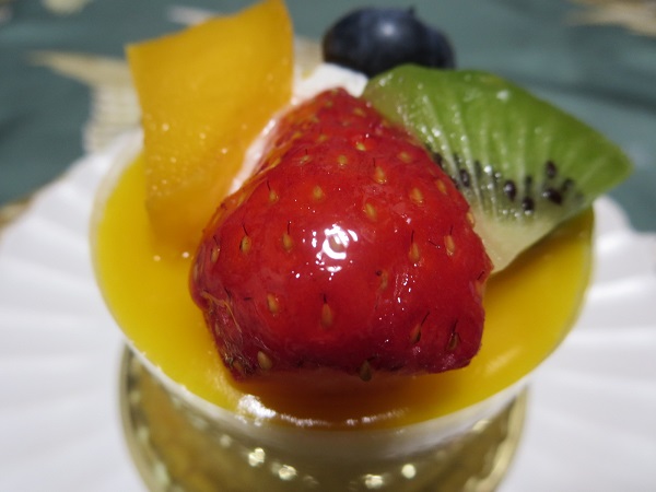 アンシャンテのチーズパッションのいちごの近影画像。
