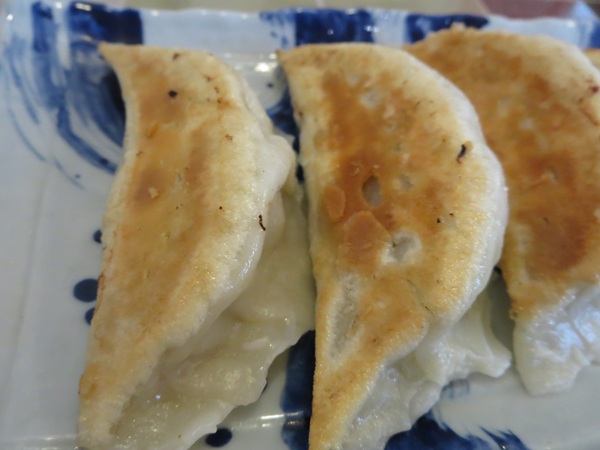 栄盛の大焼き餃子の近影画像。
