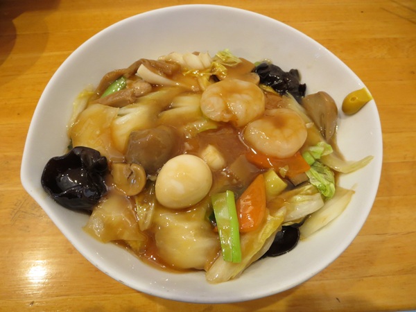 今日海飯店（五目あんかけ焼きそば）