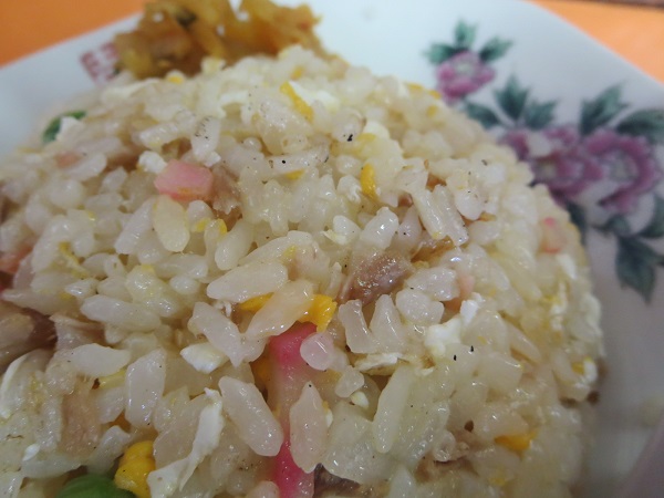 中華 コナンのチャーハンのハムの近影画像。