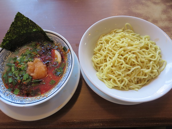 丸源ラーメン（辛肉そばつけ麺）