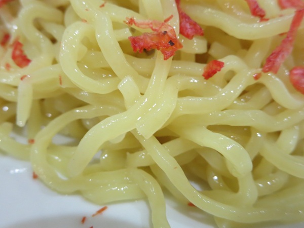 福真楼の魚介つけ麺の麺の近影画像。