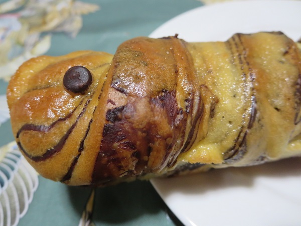 きたがわベーカリーのチョコ棒の近影写真。