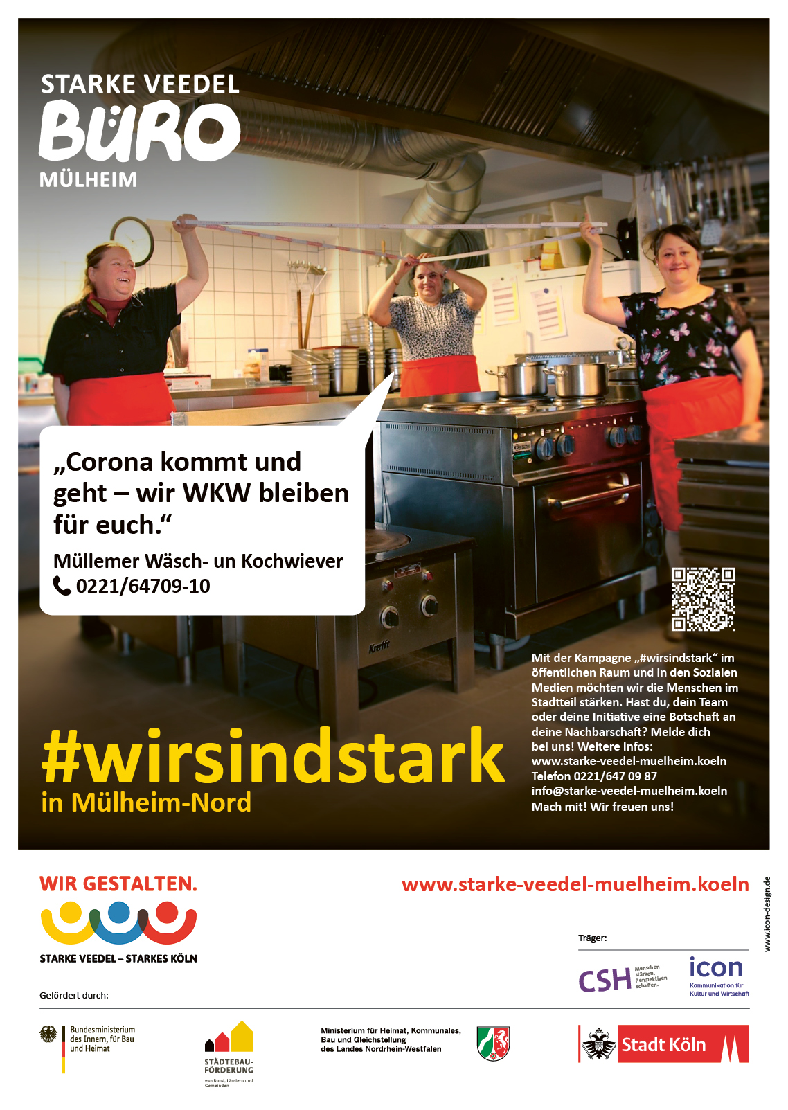 Das erste Poster aus der Serie „#wirsindstark“ mit den Müllemer Wäsch- un Kochwiever