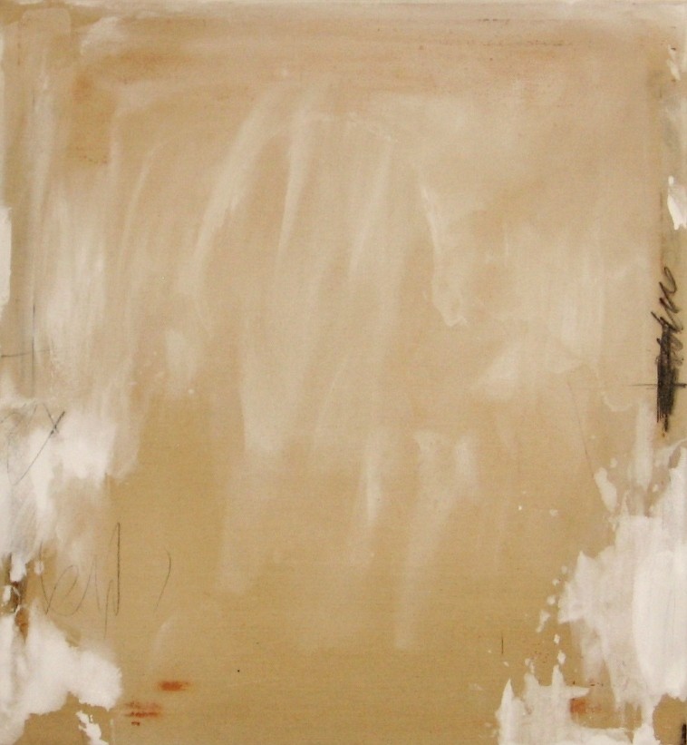 "Ohne"  2012  70x65cm  Palimpsest, MT auf LW/MM on canvas