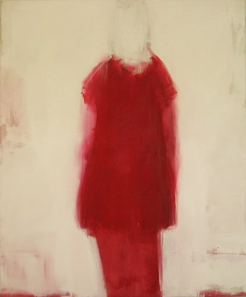 "Frau in rotem Kleid"  2002  145x120cm  MT auf LW/MM on canvas