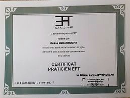 Certificat Praticien EFT 2017