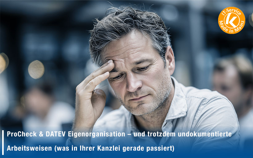 ProCheck und DATEV Eigenorganisation – und trotzdem undokumentierte Arbeitsweisen: Was in Ihrer Kanzlei gerade passiert