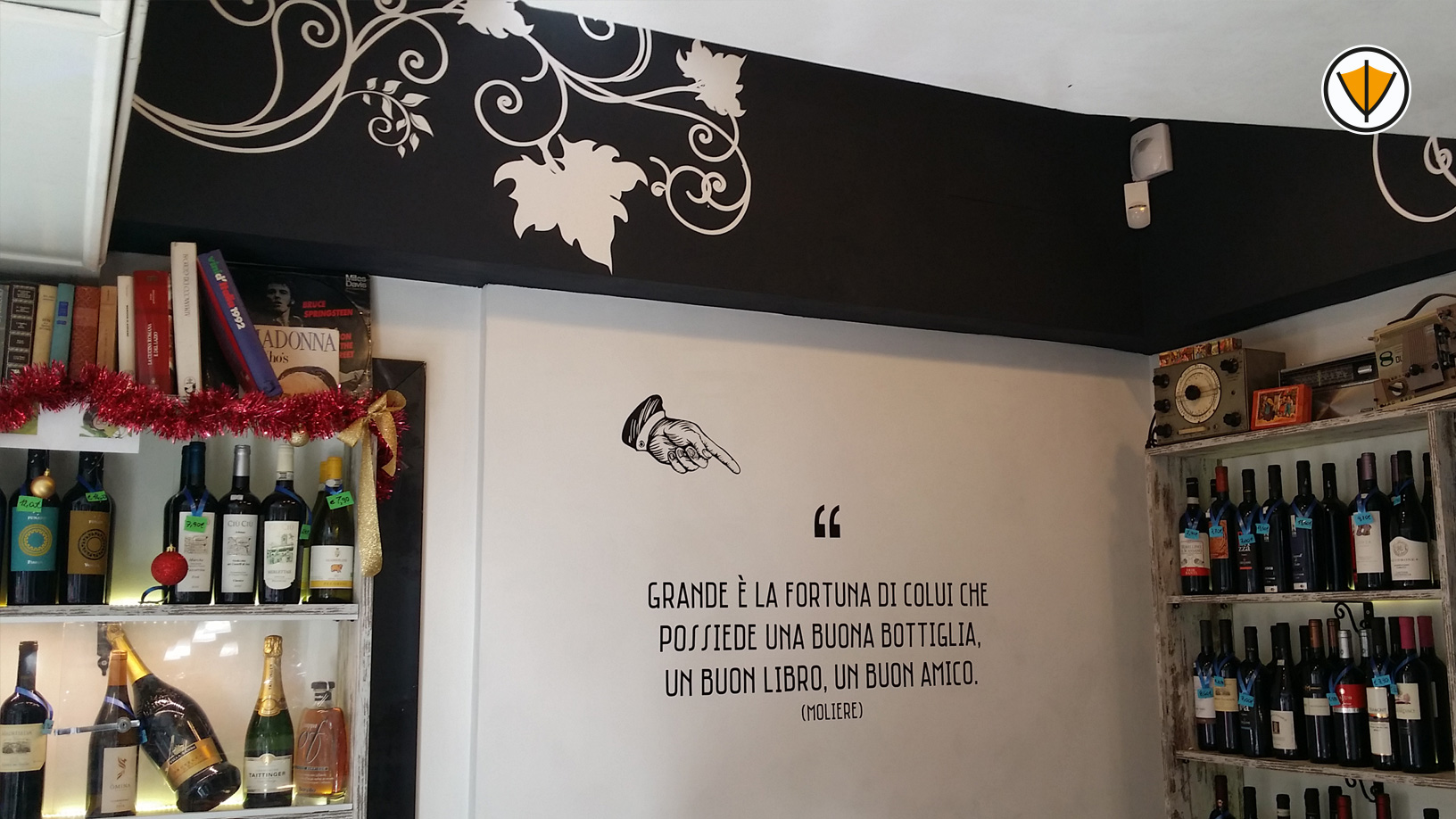 Decori murali adesivi per il bar 7° Gusto in Roma - Dopo