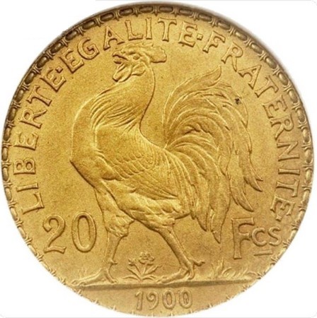 Pièce de 20 Francs or 315 €