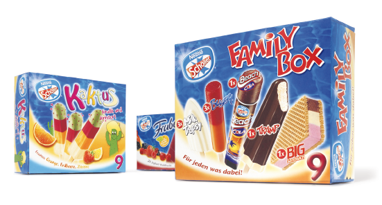 SCHÖLLER - Frubetto - Kaktus - leichter Genuss - Eis - Family Boxen - Packaging - Design - Entwicklung - DesignKis - 2006 - Verpackung
