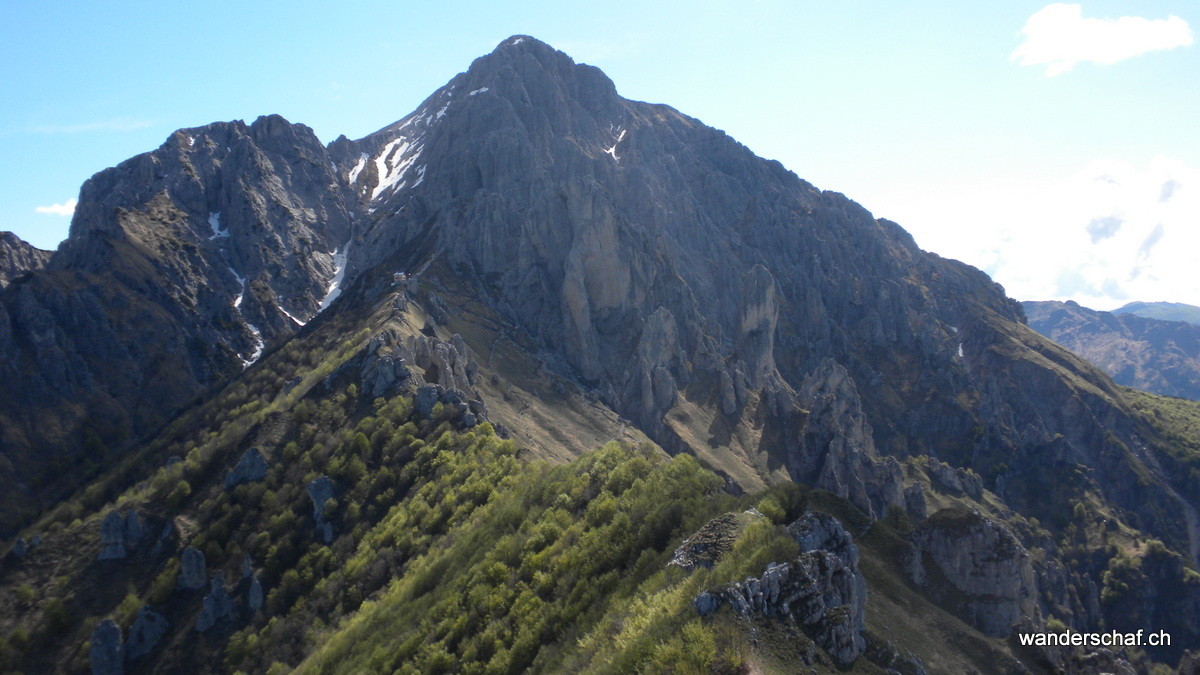 Blick Richtung Grignetta und Rifugio Rosalba