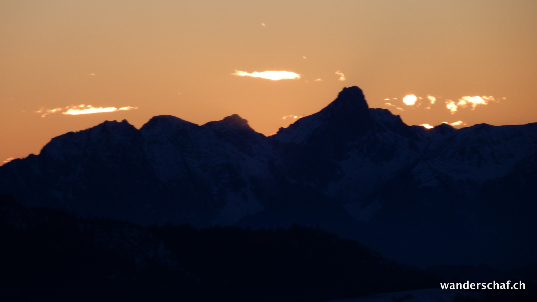 Sonnenuntergang am Stockhorn