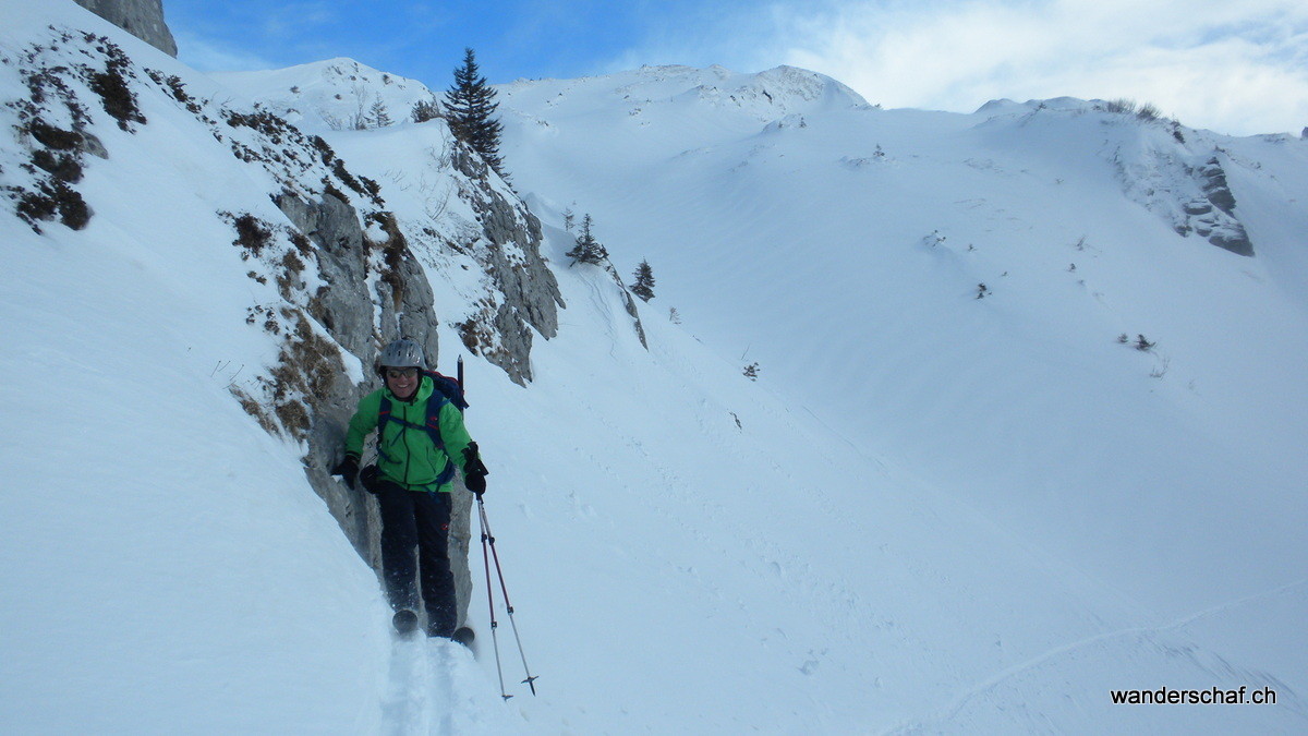 am Skitouren-Klettern ;o)