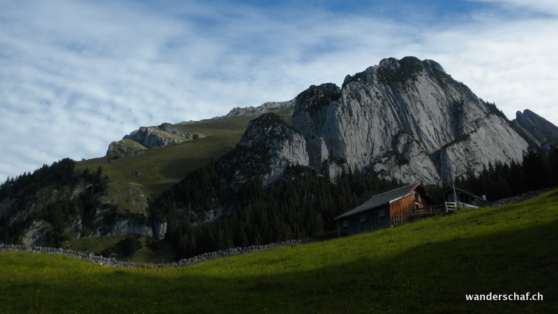 Blick von Gamplütt Richtung Wildhuserschafberg-Aufstieg