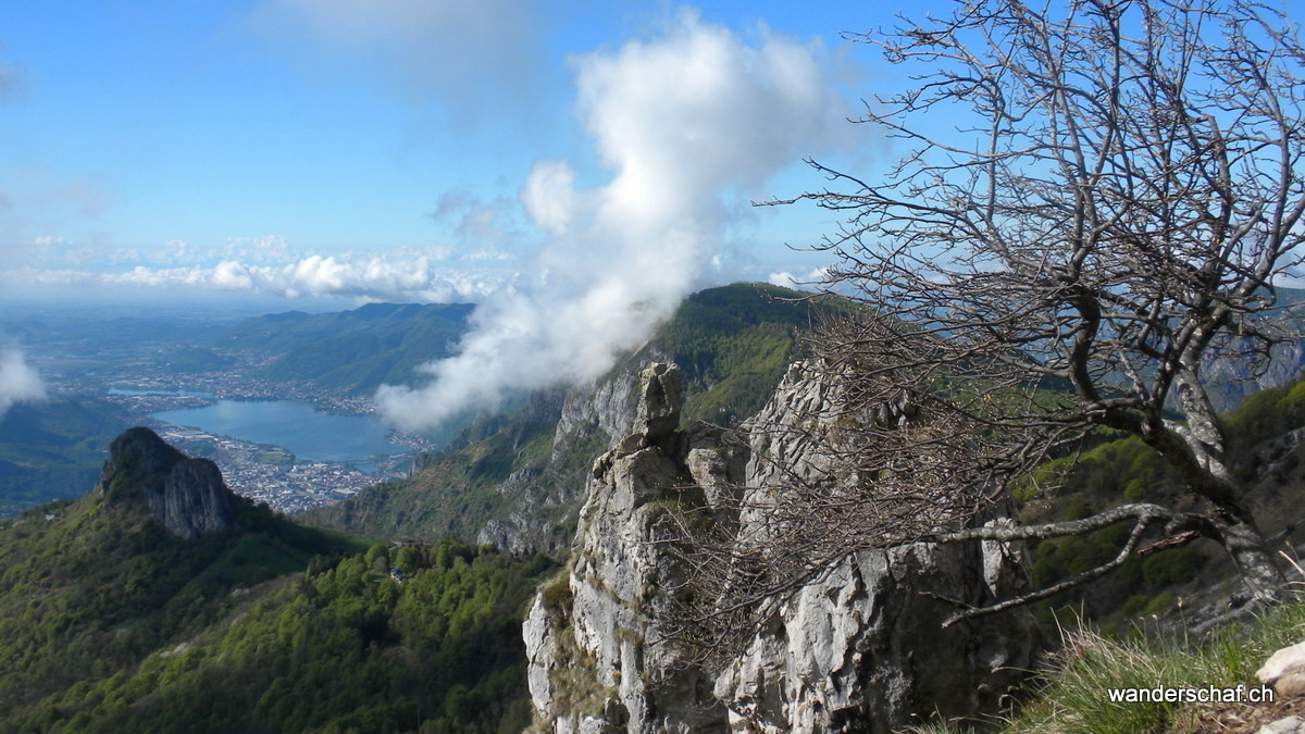 Tiefblick nach Lecco runter