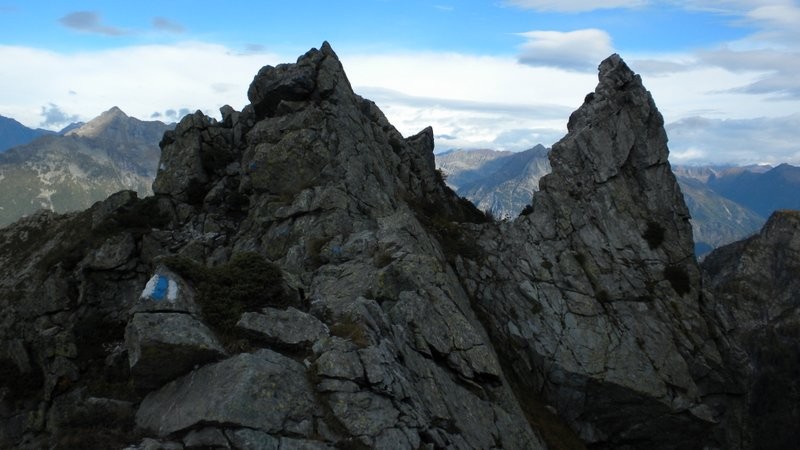 der schöne, leider nur kurze Gratabschnitt unterhalb der Cima di Broglio