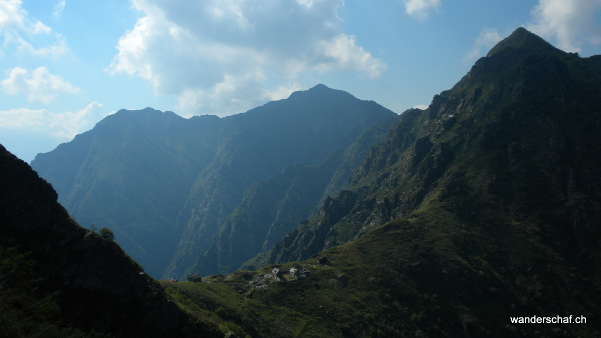 Blick zurück zur Alpe della Colma