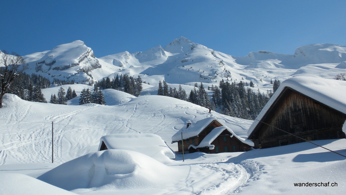 Blick zurück von den Chrüzhütten