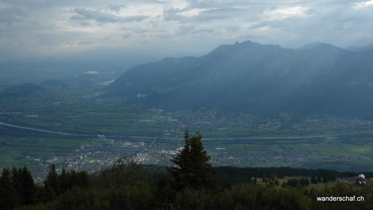 Tiefblick nach Buchs SG