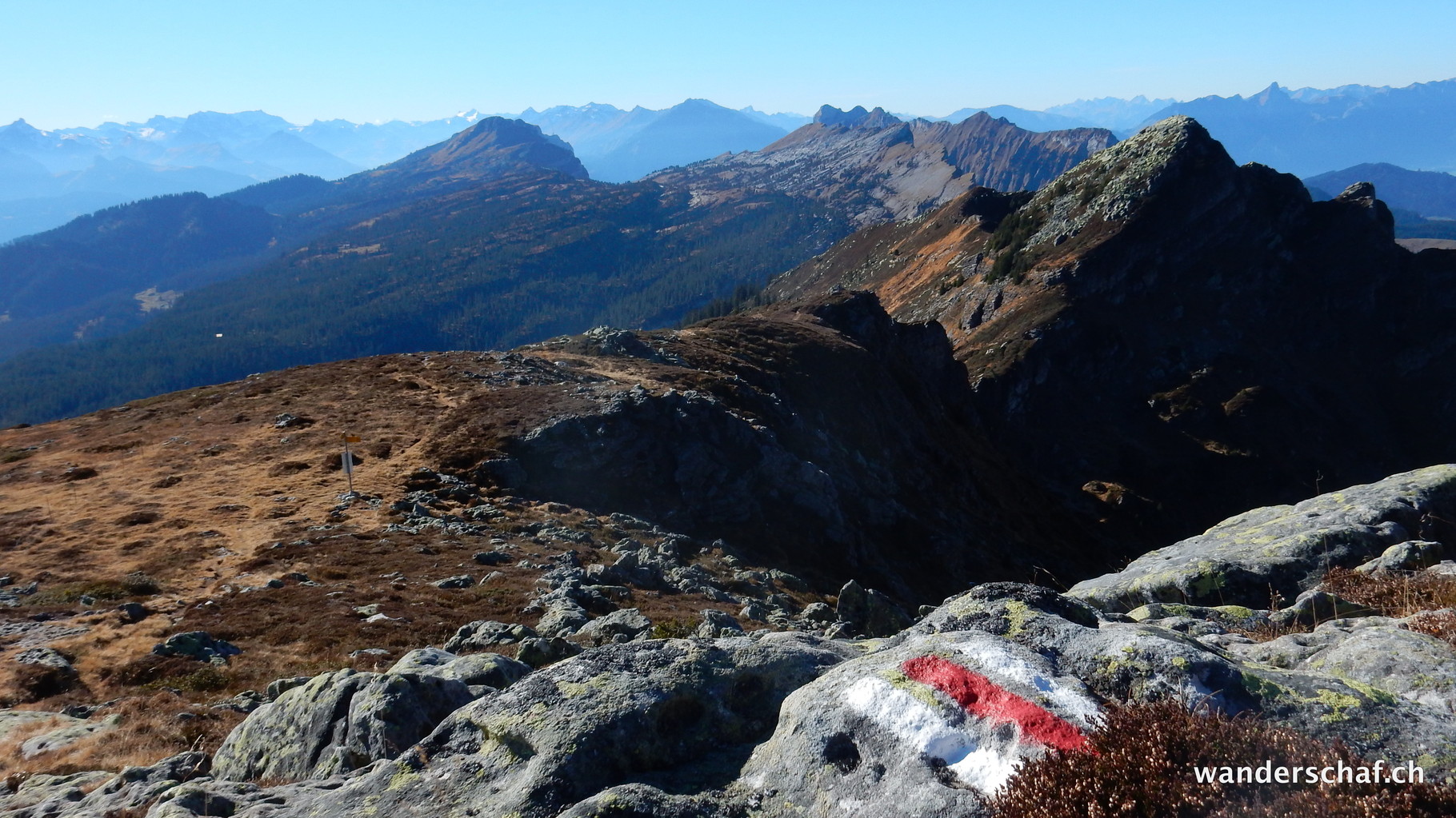 Blick Richtung Westen zu den Sieben Hengsten