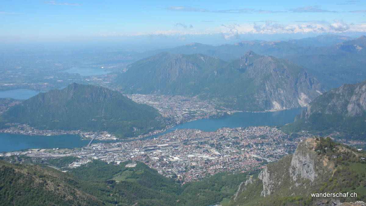 Tiefblick nach Lecco runter