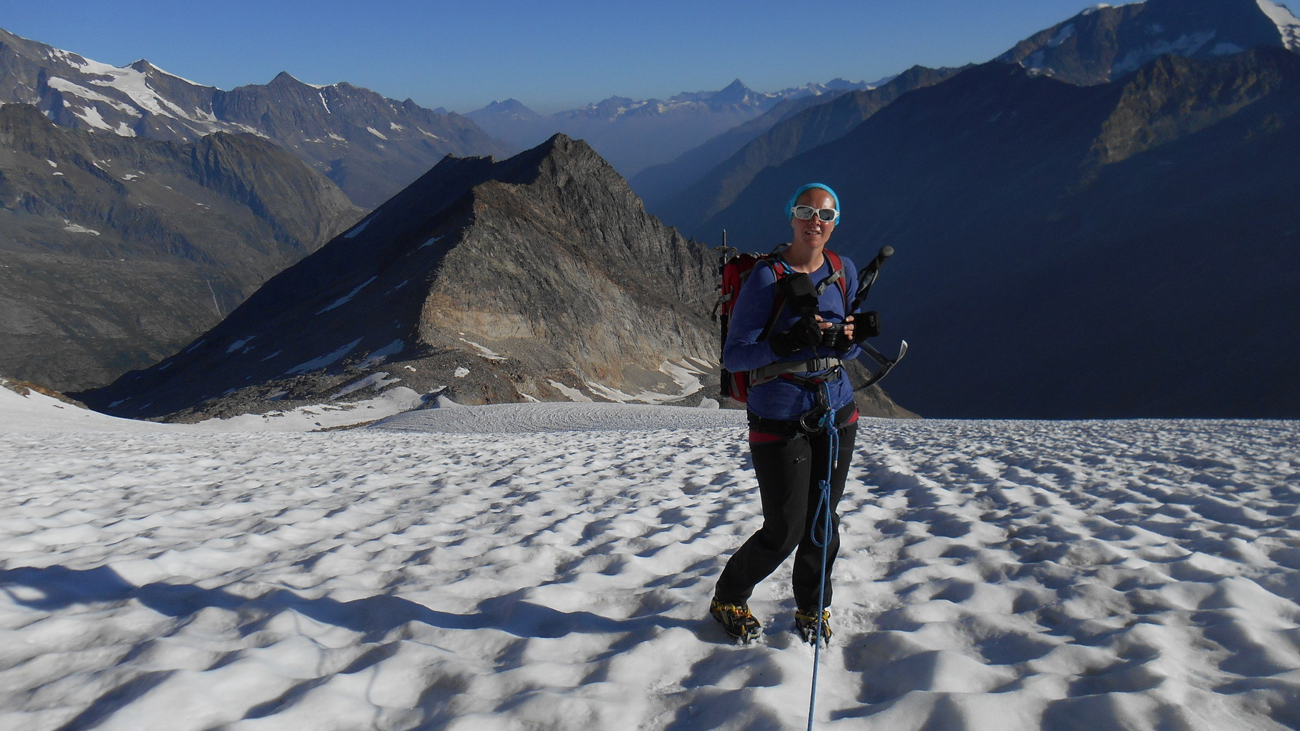 auf dem Gletscher Richtung Stellihorn