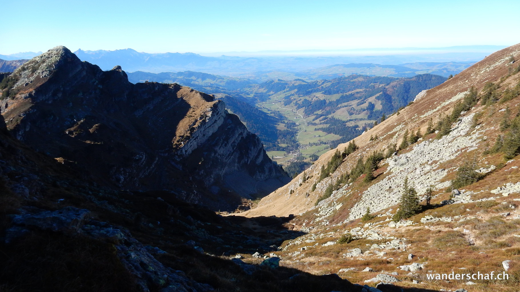 Aufstieg vom Rotmösli via Chrinde