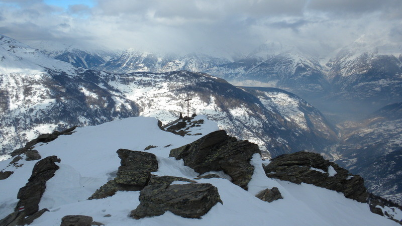 Wannehorn mit Blick Richtung Visp