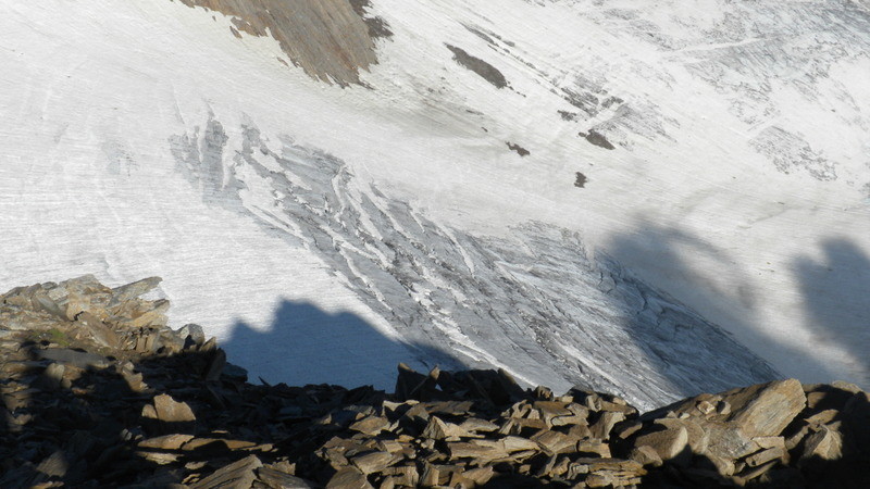 Blick in die Steilstufe des Hohsandgletschers