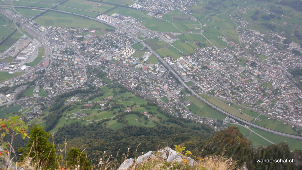 Tiefblick nach Sargans