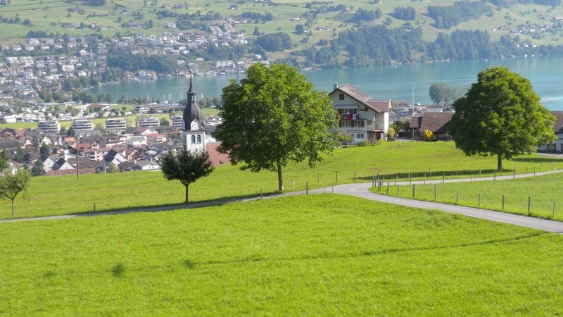 Blick nach Buoch vom Mittelpunkt der Zentralschweiz