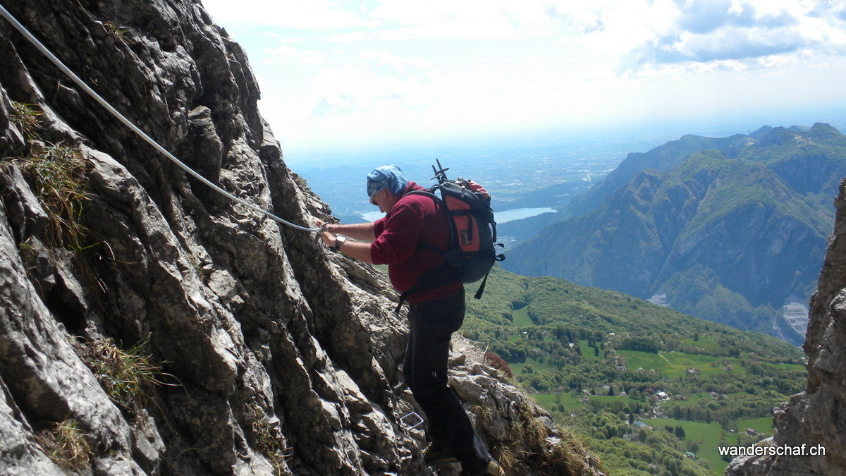 ausgesetze Klettersteigpassagen