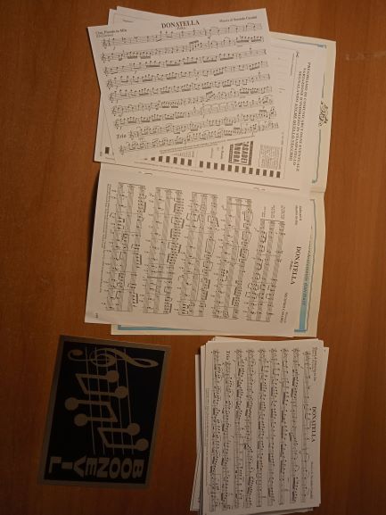 donatella (casadei) partitura condensata e parti ed casadei sonora (spartito per banda)