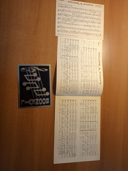dolore e pianto (Bartolucci) ed Belati parti e partitura (spartito per banda)