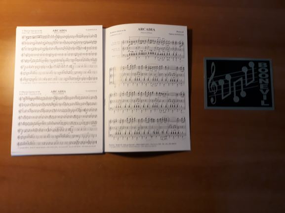 arcadia (santucci) ed marani partitura condensata e parti (spartito per banda)